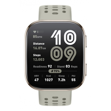 Amazfit Bip 6 - Smart watch with strap - liquid silicone - wrist size: 130-195 mm - display 1.97" - Bluetooth - 27.9 g - stone - 0