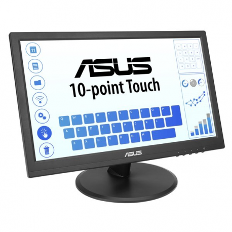ASUS VT169HE - LED monitor - 16" (15.6" viewable) - touchscreen - 1920 x 1080 Full HD (1080p) @ 60 Hz - IPS - 220 cd/m² - 1000:1 - 5 ms - HDMI, VGA - 3
