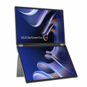 ASUS ZenScreen Duo OLED MQ149CD - Dual OLED monitor - 14" - portable - touchscreen - 1920 x 1200 Full HD (1080p) @ 60 Hz - 500 cd/m² - 100000:1 - DisplayHDR 400 True Black - 1 ms - Mini HDMI, 2xUSB-C - grey