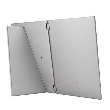 ASUS ZenScreen Duo OLED MQ149CD - Dual OLED monitor - 14" - portable - touchscreen - 1920 x 1200 Full HD (1080p) @ 60 Hz - 500 cd/m² - 100000:1 - DisplayHDR 400 True Black - 1 ms - Mini HDMI, 2xUSB-C - grey - 9