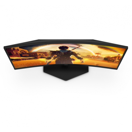 AOC Gaming C24G42E - LED monitor - gaming - curved - 24" (23.6" viewable) - 1920 x 1080 Full HD (1080p) @ 180 Hz - Fast VA - 250 cd / m² - 3000:1 - HDR10 - 0.5 ms - 2xHDMI, DisplayPort - speakers - black, red - 10