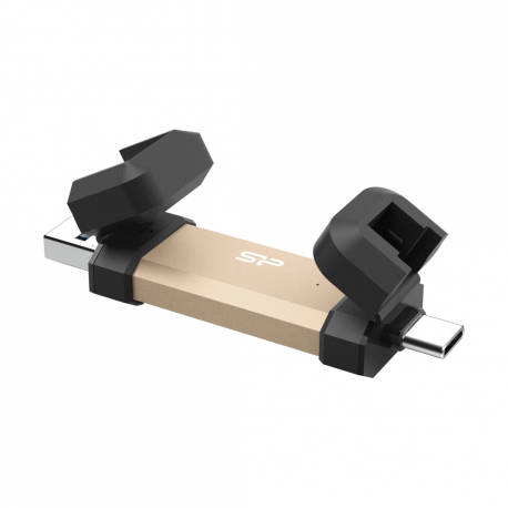 Silicon Power Marvel Xtreme DS72 - USB flash drive - 1 TB - USB 3.1 Gen 2  /  USB-C 3.2 Gen 2 - gold - 1