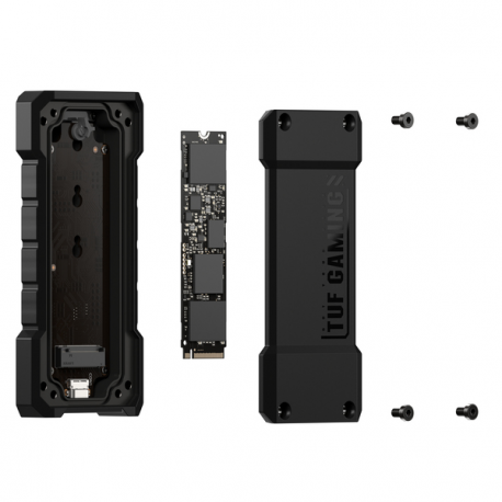ASUS TUF Gaming A2 - Storage enclosure - M.2 - M.2 NVMe Card - USB 3.2 (Gen 2x2) - black - 12