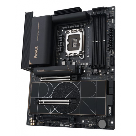 ASUS ProArt Z890-CREATOR WIFI - Motherboard - ATX - LGA1851 Socket - Z890 Chipset - USB4, USB 3.2 Gen 2, USB-C 3.2 Gen 2x2, USB 3.2 Gen 1 - 10 Gigabit LAN, 2.5 Gigabit LAN, Bluetooth, Wi-Fi 7 - onboard graphics (CPU required) - HD Audio (8-channel) - 1