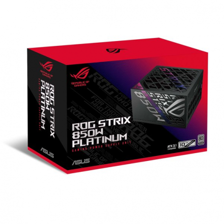 ASUS ROG Strix - Power supply (internal) - ATX12V 3.1/ EPS12V - 80 PLUS Platinum - AC 100-240 V - 850 Watt - active PFC - 3