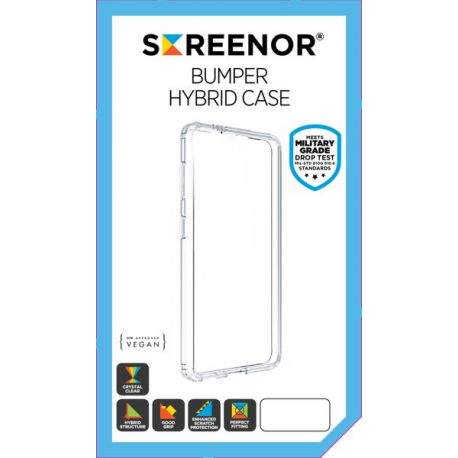 Screenor Bumper - Back cover for mobile phone - thermoplastic polyurethane (TPU), acrylic - transparent - for Google Pixel 9A - 3