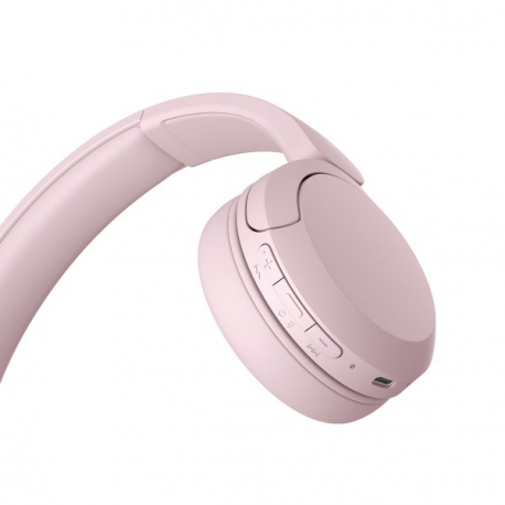 Sony WH-CH520 - Headphones with mic - on-ear - Bluetooth - wireless - pink - 3