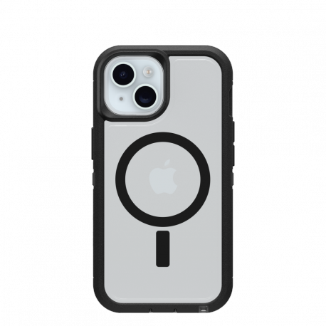 OtterBox Defender Series XT Clear - Back cover for mobile phone - with magnets - MagSafe compatibility - thermoplastic elastomer (TPE) - dark side - for Apple iPhone 13, 14, 15, 16e - 0