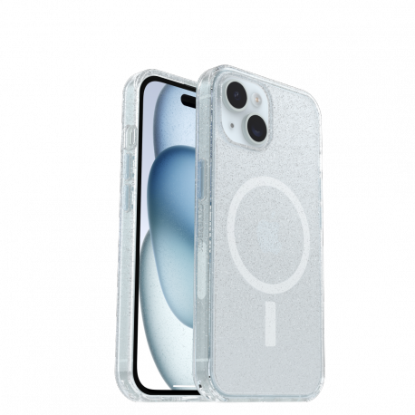OtterBox Symmetry Series Clear - Back cover for mobile phone - MagSafe compatibility - stardust - for Apple iPhone 13, 14, 15, 16e - 3