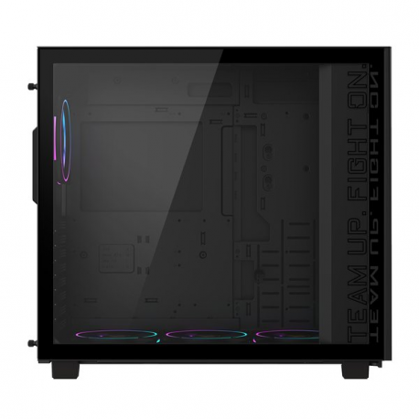 AORUS C400 GLASS - Mid tower - ATX - windowed side panel (tempered glass) - no power supply (ATX) - black - USB/Audio - 8