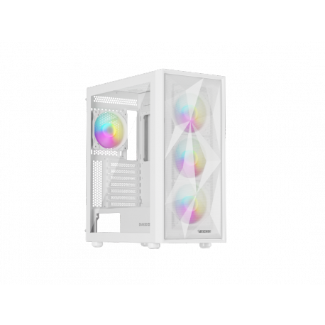 Genesis Diaxid 605 ARGB - Mid tower - ATX - windowed side panel (tempered glass) - no power supply (ATX) - white - USB/Audio - 3