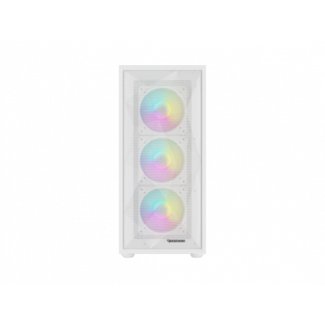Genesis Diaxid 605 ARGB - Mid tower - ATX - windowed side panel (tempered glass) - no power supply (ATX) - white - USB/Audio - 7