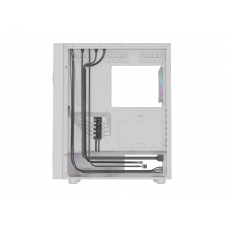 Genesis Diaxid 605 ARGB - Mid tower - ATX - windowed side panel (tempered glass) - no power supply (ATX) - white - USB/Audio - 16
