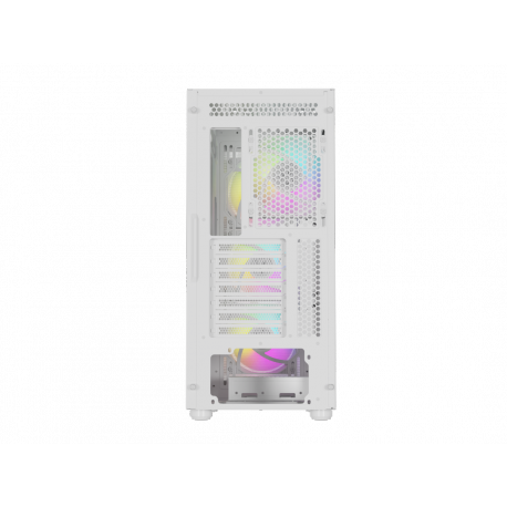 Genesis Diaxid 605 ARGB - Mid tower - ATX - windowed side panel (tempered glass) - no power supply (ATX) - white - USB/Audio - 19
