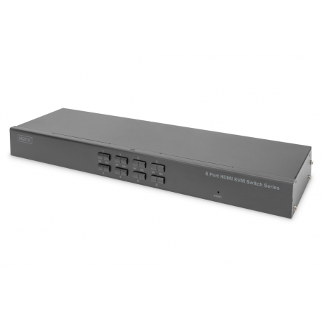 DIGITUS - KVM switch - HDMI - 8 x KVM port(s) - 1 local user - rack-mountable - 0