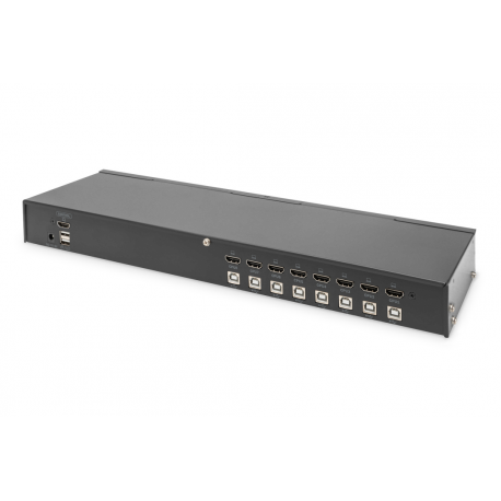 DIGITUS - KVM switch - HDMI - 8 x KVM port(s) - 1 local user - rack-mountable - 1