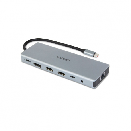 DICOTA - Docking station - USB-C - HDMI, DP - 1GbE - 1