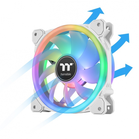 Thermaltake SWAFAN 12 RGB - Premium Edition - case fan - 120 mm - white (pack of 3) - 1