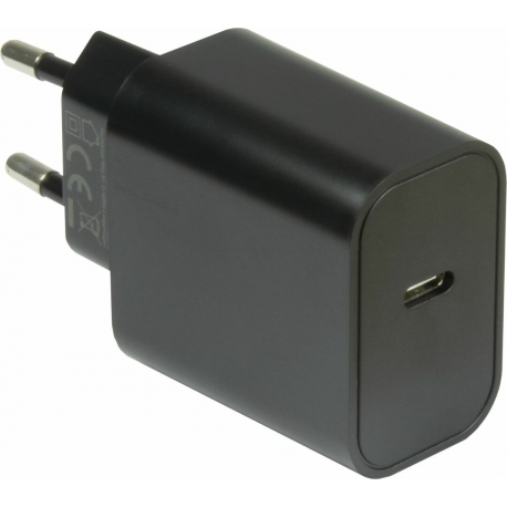 Inter-Tech PD-2020 - Power adapter - small - 20 Watt - 3 A - PD 2.0, PD 3.0, Apple 2.4A, Quick Charge 3.0 (24 pin USB-C) - 2