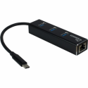 Argus IT-410 - Hub - 3 x SuperSpeed USB 3.0 + 1 x 10 / 100 / 1000 - desktop