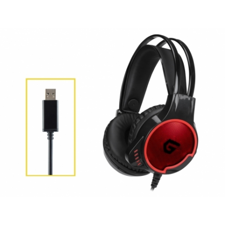 Conceptronic Athan U1 - Headset - 7.1 channel - full size - wired - USB - black - 2