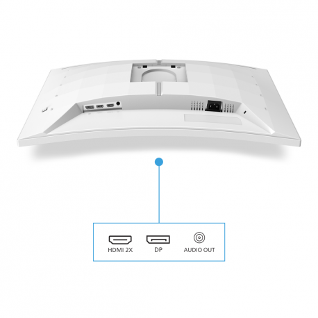 Philips Evnia 5000 27M2C5501 - LED monitor - gaming - curved - 27" - 2560 x 1440 QHD @ 180 Hz - Fast VA - 5000:1 - HDR10 - 0.5 ms - 2xHDMI, DisplayPort - white - 2