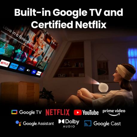 BenQ GV50 - DLP projector - LED - portable - 500 ANSI lumens - Full HD (1920 x 1080) - 16:9 - 1080p - Android TV - 10