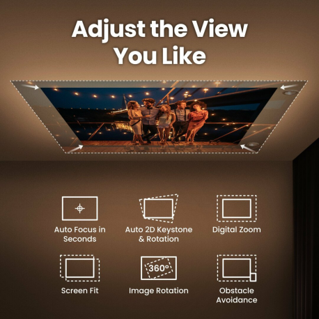 BenQ GV50 - DLP projector - LED - portable - 500 ANSI lumens - Full HD (1920 x 1080) - 16:9 - 1080p - Android TV - 12