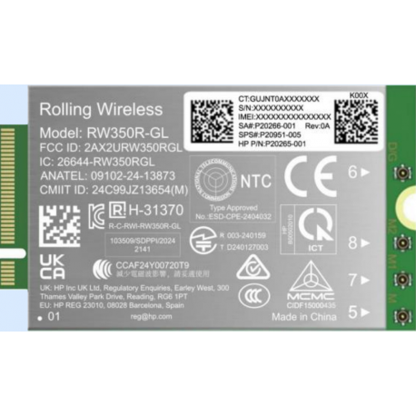 HP - Wireless cellular modem - 4G LTE Advanced Pro - M.2 Card - 0