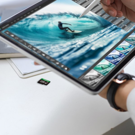 ADATA SPEED PLUS - Flash memory card (SD adapter included) - 128 GB - A2 / Video Class V30 / UHS-I U3 / Class10 - SDXC UHS-I - 8