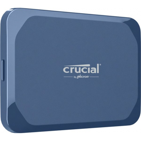 Crucial X10 - SSD - encrypted - 4 TB - external (portable) - USB 3.2 Gen 2x2 (USB-C connector) - 256-bit AES - matte blue - 0