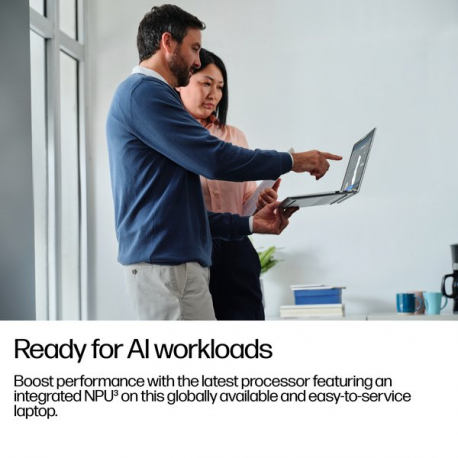 HP EliteBook 6 G1i Notebook AI - Intel Core Ultra 7 - 255U / up to 5.2 GHz - Win 11 Pro - Intel Graphics - 32 GB RAM - 512 GB SSD NVMe - 14" IPS 1920 x 1200 - Ethernet - Wi-Fi 7, Bluetooth - pike silver aluminium - kbd: Pan Nordic - 3