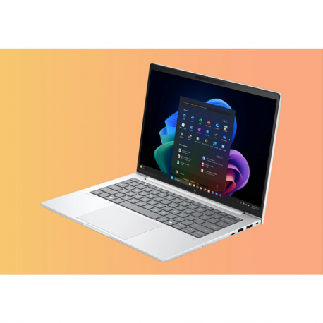 HP EliteBook 8 G1a Notebook Next Gen AI - 169-degree hinge design - AMD Ryzen AI 5 - 340 / up to 4.8 GHz - Win 11 Pro - Radeon 840M - 24 GB RAM - 512 GB SSD NVMe - 14" IPS 1920 x 1200 - Wi-Fi 7, Bluetooth - glacier silver - kbd: Pan Nordic - with HP Carbon Neutral Computing Services - To the Door with Usage Service for Notebooks - 6