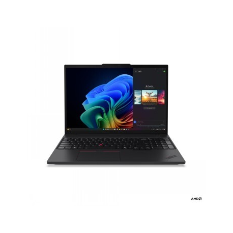 Lenovo ThinkPad T16 Gen 4 21QN - 180-degree hinge design - AMD Ryzen AI 7 PRO - 350 / up to 5 GHz - Win 11 Pro - Radeon 860M - 32 GB RAM - 1 TB SSD TCG Opal Encryption 2, NVMe, Performance - 16" IPS 1920 x 1200 - Gigabit Ethernet - Wi-Fi 7, Bluetooth - 5G upgradable - black - kbd: Nordic (Danish/Finnish/Norwegian/Swedish) - with 3 Years Lenovo Premier Support, CO2 Offset 0.5 ton (2nd Gen) - 0