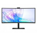 Samsung ViewFinity S6 S34C652VEU - S65VC Series - LED monitor - curved - USB - 34" - 3440 x 1440 UWQHD @ 100 Hz - VA - 350 cd / m² - 3000:1 - HDR10 - 5 ms - HDMI, DisplayPort, USB-C - speakers - black