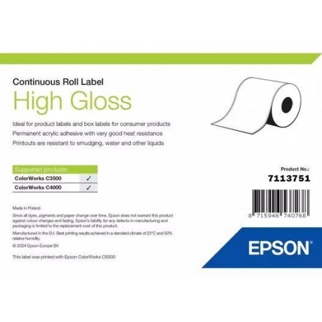 Epson - High-glossy - Roll (7.6 cm x 33 m) 1 roll(s) continuous labels - 0