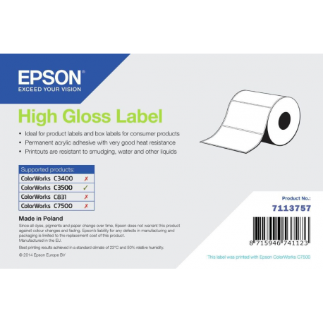 Epson - High-glossy - 76 x 127 mm 250 label(s) die cut labels - 0