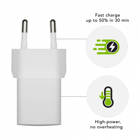 dbramante1928 re-charge - Power adapter - 25 Watt - PD (24 pin USB-C) - white - Europe - 3