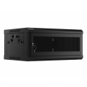 Lanberg - Rack cabinet - wall mountable - black, RAL 9004 - 4U - 19"