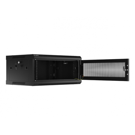 Lanberg - Rack cabinet - wall mountable - black, RAL 9004 - 4U - 19" - 1