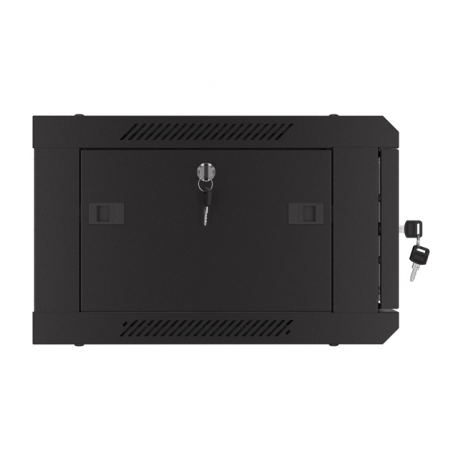 Lanberg - Rack cabinet - wall mountable - black, RAL 9004 - 4U - 19" - 7