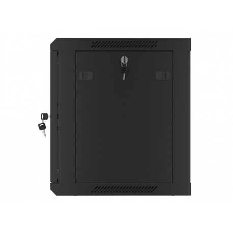 Lanberg WF01 Series - Rack cabinet - 600 x 450, with perforated door, flat pack - wall mountable - black, RAL 9004 - 9U - 19" - 8