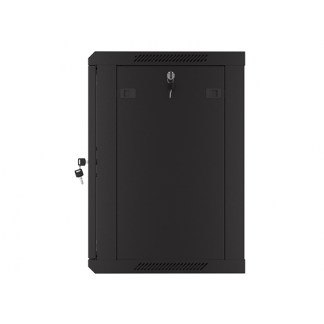 Lanberg - Rack cabinet - wall mountable - black, RAL 9004 - 12U - 19" - 5