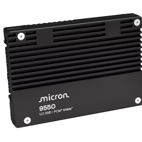 Micron 9550 MAX - SSD - Mixed Use - encrypted - 12.8 TB - internal - 2.5" - PCI Express 5.0 x4 (NVMe) - 256-bit AES - TCG Opal Encryption 2.0, Self-Encrypting Drive (SED) - TAA Compliant - 0