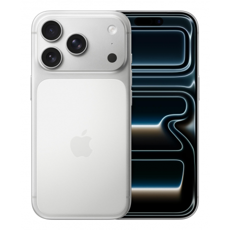 Apple iPhone 17 Pro - 5G smartphone - dual-SIM  /  Internal Memory 512 GB - OLED display - 6.3" - 2622 x 1206 pixels (120 Hz) - 3x rear cameras 48 MP, 48 MP, 48 MP - front camera 18 Megapixel - silver - 0
