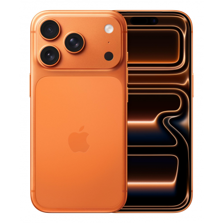 Apple iPhone 17 Pro - 5G smartphone - dual-SIM  /  Internal Memory 256 GB - OLED display - 6.3" - 2622 x 1206 pixels (120 Hz) - 3x rear cameras 48 MP, 48 MP, 48 MP - front camera 18 Megapixel - cosmic orange - 0