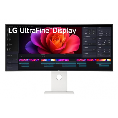 LG UltraFine 40U990A-W - LED monitor - curved - 40" (39.7" viewable) - 5120 x 2160 5K @ 120 Hz - Nano IPS Black - 450 cd / m² - 2000:1 - DisplayHDR 600 - 5 ms - 2xThunderbolt 5, 2xHDMI, DisplayPort, 5 xUSB-C - speakers - 0