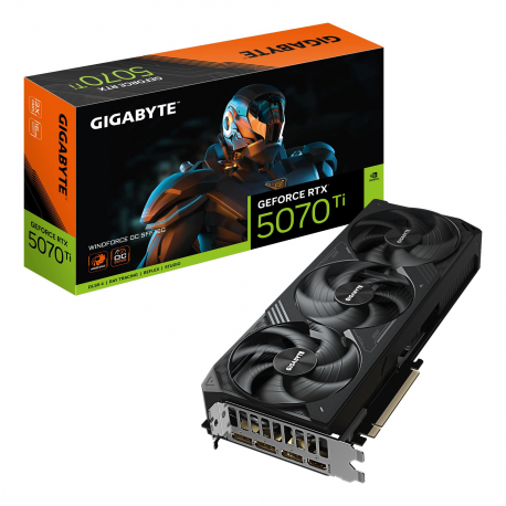 Gigabyte GeForce RTX 5070 Ti WINDFORCE OC SFF 16G - Graphics card - GeForce RTX 5070 Ti - 16 GB GDDR7 - PCI Express 5.0 - 3 x DisplayPort, HDMI - 0