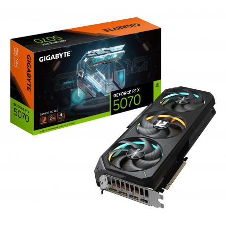 Gigabyte GeForce RTX 5070 GAMING OC 12G - Graphics card - GeForce RTX 5070 - 12 GB GDDR7 - PCI Express 5.0 - 3 x DisplayPort, HDMI - 0
