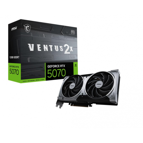MSI GeForce RTX 5070 12G VENTUS 2X OC - Graphics card - GeForce RTX 5070 - 12 GB GDDR7 - PCI Express 5.0 - 3 x DisplayPort, HDMI - 0